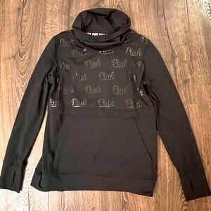 Victorias Secret PINK Black Pull Over Size Small